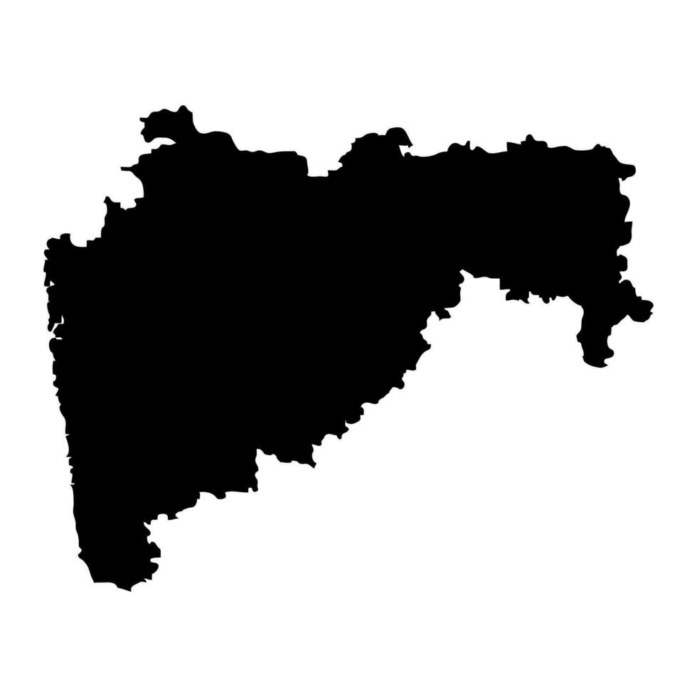 maharashtra state map administrative division of india illustration vector
